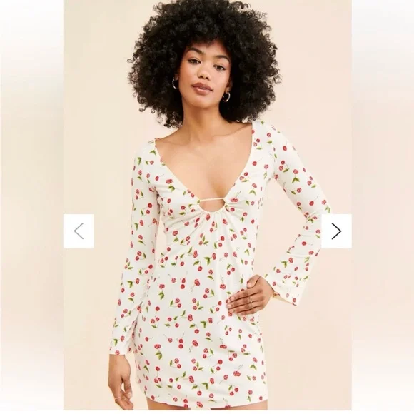 urban outfitters long sleeve dress Urban outfitters Long Sleeve Shoulder Sheer Dress Purple Floral S Fairy Grunge*